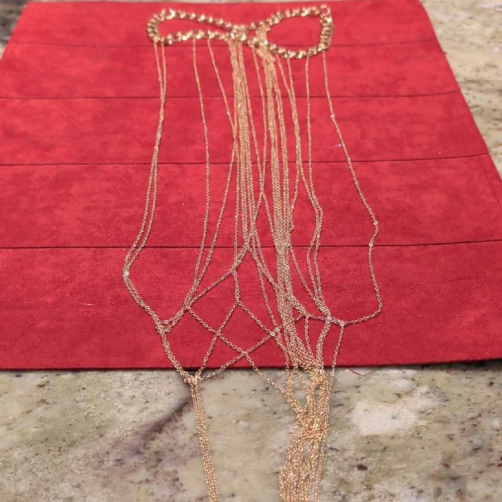 Chic Gold Body Chain Necklace - Picture 1 of 1